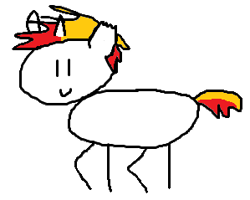 Size: 299x239 | Tagged: safe, imported from derpibooru, oc, oc only, oc:shimmering blaze, pony, unicorn, digital art, simple background, solo, stick pony, torn ear, transparent background