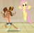 Size: 712x690 | Tagged: safe, edit, edited screencap, imported from derpibooru, screencap, fluttershy, pony, bumblebee, bumblebee (dc comics), cropped, dc superhero girls, karen beecher