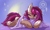 Size: 3540x2156 | Tagged: safe, artist:rednite, imported from derpibooru, oc, oc only, oc:asteroid trail, pegasus, pony, bed hair, commission, cute, dishevelled, dreamweaver, female, high res, mare, ocbetes, one eye closed, pillow, signature, sleepy, solo, ych result