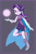 Size: 1000x1500 | Tagged: safe, artist:mew-me, imported from derpibooru, starlight glimmer, equestria girls, cape, cloak, clothes, cosplay, costume, crescent moon, crossover, cute, female, fingerless gloves, gem, glimmer (she-ra), glimmerbetes, gloves, jewelry, looking at you, magic, moon, namesake, pun, she-ra, she-ra and the princesses of power, simple background, smiling, solo, sparkles, stars, visual pun