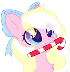 Size: 2634x2720 | Tagged: safe, artist:newbiecirry, imported from derpibooru, oc, oc only, oc:bay breeze, pegasus, pony, blushing, candy, candy cane, cute, female, food, heart eyes, mare, nom, ocbetes, solo, wingding eyes, ych result