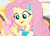 Size: 1505x1080 | Tagged: safe, imported from derpibooru, screencap, fluttershy, equestria girls, equestria girls series, holidays unwrapped, spoiler:eqg series (season 2), camera, canterlot mall, chair, clothes, cropped, cute, dashing through the mall, dress, female, female focus, fluttershy boho dress, geode of fauna, hairclip, happy, jewelry, magical geodes, mall, necklace, present, shyabetes, sitting, smiling