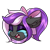 Size: 2000x2000 | Tagged: safe, artist:ask-colorsound, imported from derpibooru, oc, oc only, oc:nightwalker, pony, bow, clothes, crying, emotes, eyes closed, fangs, hair bow, open mouth, scarf, simple background, slit eyes, slit pupils, solo, transparent background