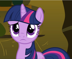 Size: 1140x941 | Tagged: safe, imported from derpibooru, screencap, twilight sparkle, pony, unicorn, magic duel, confused, cropped, female, looking at you, mare, solo, unicorn twilight