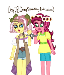 Size: 825x968 | Tagged: safe, artist:ktd1993, imported from derpibooru, gloriosa daisy, vignette valencia, equestria girls, 28, 30 day otp challenge, cuffs, female, gloriette, hand cuffs, lesbian, shipping