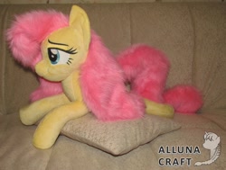 Size: 2998x2271 | Tagged: safe, artist:allunacraft, imported from derpibooru, fluttershy, pony, irl, photo, plushie, prone, solo