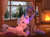 Size: 2700x2000 | Tagged: safe, artist:evehly, imported from derpibooru, oc, oc only, oc:bubbly beaker, oc:clever cog, pegasus, pony, unicorn, commission, cottagecore, couch, cute, drinking, duo, female, fireplace, forest, hoof fluff, leg fluff, levitation, lidded eyes, looking up, magic, male, mare, mountain, nuzzling, pillow, prone, scenery, shoulder fluff, sitting, snow, stallion, telekinesis, window