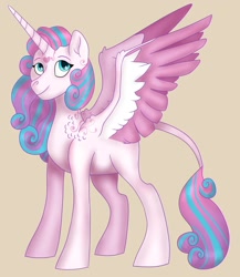 Size: 1024x1181 | Tagged: safe, artist:delarune, deleted from derpibooru, imported from derpibooru, princess flurry heart, alicorn, pony, leonine tail, older, older flurry heart