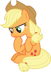 Size: 3000x4214 | Tagged: safe, artist:cloudy glow, artist:cloudyglow, imported from derpibooru, applejack, earth pony, pony, the ending of the end, female, freckles, mare, sitting, solo, vector