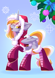 Size: 1500x2100 | Tagged: safe, artist:airiniblock, imported from derpibooru, oc, oc only, alicorn, pony, alicorn oc, boots, christmas, commission, female, holiday, horn, looking at you, mare, open mouth, shoes, smiling, solo