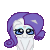 Size: 50x50 | Tagged: safe, artist:auroraswirls, imported from derpibooru, rarity, pony, unicorn, animated, chibi, coin, eye shimmer, female, gif, mare, money, open mouth, pixel art, simple background, solo, transparent background