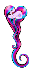 Size: 744x1500 | Tagged: safe, artist:auroraswirls, imported from derpibooru, oc, oc only, oc:nebula nova, pony, unicorn, base used, eyes closed, female, heart pony, horn, impossibly long hair, impossibly long tail, mare, prone, simple background, solo, tail, transparent background, unicorn oc
