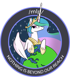 Size: 1889x2073 | Tagged: safe, anonymous artist, imported from derpibooru, princess celestia, alicorn, pony, /mlp/, /pol/, 4chan, colored, female, giant alicorn, giant pony, giantlestia, globe, macro, meme, nrol-39, patch, ponified, solo