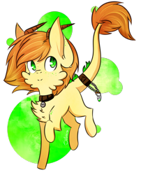 Size: 804x994 | Tagged: safe, artist:silveer-moon, imported from derpibooru, oc, oc only, oc:polonium, object pony, original species, cheek fluff, chest fluff, collar, cute, element pony, horn, male, ponified, radioactive, raised hoof, simple background, solo, stallion, transparent background