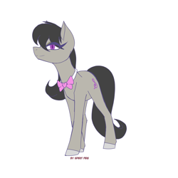 Size: 1600x1600 | Tagged: safe, artist:celes-969, artist:spirit-fire360, imported from derpibooru, octavia melody, earth pony, pony, backwards cutie mark, bowtie, female, mare, simple background, sketch, solo, white background