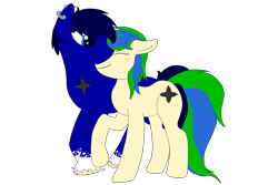 Size: 1800x1200 | Tagged: safe, artist:ravebounce, imported from derpibooru, oc, oc only, oc:berry cream, oc:ravebounce, earth pony, pony, 2020 community collab, derpibooru community collaboration, couple, female, simple background, transparent background