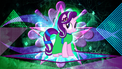 Size: 3840x2160 | Tagged: safe, artist:laszlvfx, artist:pilot231, edit, imported from derpibooru, starlight glimmer, pony, unicorn, clothes, cute, dress, female, high res, mare, wallpaper, wallpaper edit