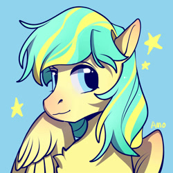 Size: 3000x3000 | Tagged: safe, artist:amo, artist:水母, imported from derpibooru, oc, oc only, oc:lemonade candy, pegasus, pony, solo