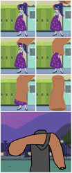 Size: 1208x2912 | Tagged: safe, artist:brightstar40k, imported from derpibooru, sci-twi, twilight sparkle, human, equestria girls, bagged, clothes, comic, covered, humanized, long skirt, skirt