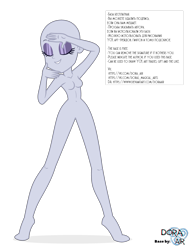 Size: 2500x3293 | Tagged: safe, artist:doraair, imported from derpibooru, oc, oc only, equestria girls, the other side, base, breasts, eyelashes, eyes closed, featureless breasts, featureless crotch, female, makeup, simple background, smiling, solo, text, transparent background