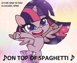 Size: 758x629 | Tagged: safe, artist:galacticflashd, edit, imported from derpibooru, twilight sparkle, alicorn, pony, my little pony: pony life, dialogue, female, g4.5, implied spike, singing, solo, song in the comments, twilight sparkle (alicorn)