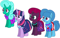 Size: 1283x815 | Tagged: safe, artist:徐詩珮, imported from derpibooru, fizzlepop berrytwist, glitter drops, spring rain, tempest shadow, twilight sparkle, alicorn, unicorn, series:sprglitemplight diary, series:sprglitemplight life jacket days, series:springshadowdrops diary, series:springshadowdrops life jacket days, alternate universe, base used, bisexual, broken horn, clothes, cute, equestria girls outfit, female, glitterbetes, glitterlight, glittershadow, horn, lesbian, lifeguard, lifeguard spring rain, polyamory, shipping, simple background, sprglitemplight, springbetes, springdrops, springlight, springshadow, springshadowdrops, swimsuit, tempestbetes, tempestlight, transparent background, twilight sparkle (alicorn)