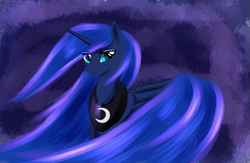 Size: 1597x1043 | Tagged: safe, artist:renarde-louve, imported from derpibooru, princess luna, alicorn, pony, female, mare, solo