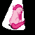 Size: 50x50 | Tagged: safe, artist:auroraswirls, imported from derpibooru, pinkamena diane pie, pinkie pie, earth pony, pony, adventure in the comments, animated, bust, clown, clown nose, female, gif, graveyard of comments, grin, light, mare, picture for breezies, pixel art, red nose, sharp teeth, simple background, smiling, solo, teeth, transparent background