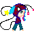 Size: 50x50 | Tagged: safe, artist:auroraswirls, imported from derpibooru, oc, oc only, oc:aurora swirls, human, animated, clothes, gif, humanized, pixel art, simple background, transparent background, walking