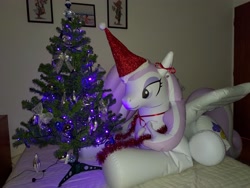 Size: 4000x3000 | Tagged: safe, artist:arniemkii, imported from derpibooru, fleur-de-lis, alicorn, horse, inflatable pony, pegasus, pony, unicorn, bootleg, christmas, christmas tree, female, holiday, hongyi, inflatable, inflatable toy, inflation, mare, tree