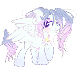 Size: 1530x1382 | Tagged: safe, artist:peachesandcreamated, imported from derpibooru, oc, oc only, pegasus, pony, ethereal mane, grin, hoof fluff, jewelry, makeup, necklace, pegasus oc, raised hoof, simple background, smiling, starry mane, transparent background, wings