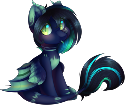 Size: 3104x2610 | Tagged: safe, artist:mxnxii, imported from derpibooru, oc, oc only, oc:plasma, bat pony, monster pony, pony, female, horns, monster mare, simple background, solo, tongue out, transparent background