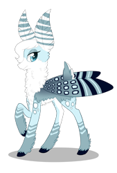 Size: 1404x2072 | Tagged: safe, artist:cartoonboyfriends, imported from derpibooru, oc, oc only, moth, mothpony, original species, antennae, female, raised hoof, simple background, solo, transparent background