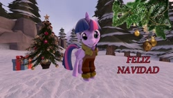 Size: 1024x576 | Tagged: safe, artist:juanjobelic, imported from derpibooru, twilight sparkle, alicorn, christmas, holiday, twilight sparkle (alicorn)