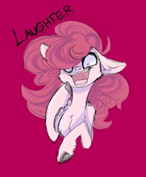 Size: 1280x1556 | Tagged: safe, artist:sourcreamss, imported from derpibooru, pinkie pie, earth pony, pony, female, laughing, solo