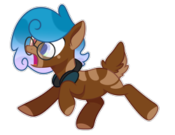 Size: 6226x4807 | Tagged: safe, artist:chococolte, imported from derpibooru, oc, oc only, oc:dawn kiss, deer, deer pony, original species, absurd resolution, female, glasses, heterochromia, simple background, solo, transparent background