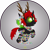 Size: 5000x5000 | Tagged: safe, artist:lakword, imported from derpibooru, oc, oc only, oc:crypto, changeling, christmas, christmas changeling, christmas lights, green changeling, holiday, red nose, rudolph the red nosed reindeer, silly, solo, surprised, tangled up