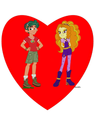 Size: 783x1021 | Tagged: safe, edit, imported from derpibooru, adagio dazzle, timber spruce, equestria girls, female, heart, male, needs more saturation, shipping, straight, timberdazzle