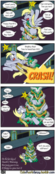 Size: 1280x4000 | Tagged: safe, artist:outofworkderpy, imported from derpibooru, derpy hooves, pony, comic:out of work derpy, comic:outofworkderpy, christmas, christmas tree, comic, female, funny, hearth's warming eve, holiday, outofworkderpy, solo, stuck, tree