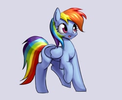 Size: 1534x1254 | Tagged: safe, artist:ivyredmond, imported from derpibooru, rainbow dash, pegasus, pony, cute, dashabetes, female, gray background, mare, open mouth, simple background, solo