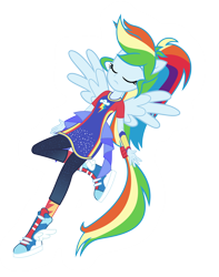 Size: 9000x11404 | Tagged: safe, artist:lincolnbrewsterfan, imported from derpibooru, rainbow dash, pegasus, equestria girls, equestria girls series, forgotten friendship, can't touch this, cool, epic, epic face, female, glow, glowing, leaning back, ponied up, serious, serious face, simple background, solo, super ponied up, transparent background, vector, you've got this