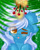 Size: 2000x2500 | Tagged: safe, artist:kindny-chan, imported from derpibooru, oc, oc:fleurbelle, alicorn, adorabelle, adorable face, alicorn oc, blushing, christmas, cute, female, holiday, holly, holly mistaken for mistletoe, horn, mare, ocbetes, one eye closed, ribbon, snow, snowfall, tongue out, tree, wink
