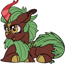 Size: 927x908 | Tagged: safe, artist:lockhe4rt, imported from derpibooru, cinder glow, summer flare, kirin, cute, female, mare, open mouth, prone, quadrupedal, simple background, solo, transparent background