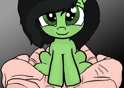 Size: 2100x1500 | Tagged: safe, artist:anon3mous1, imported from derpibooru, oc, oc:filly anon, earth pony, human, pony, cute, female, filly, holding a pony