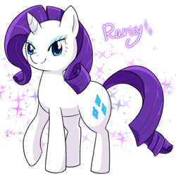 Size: 700x700 | Tagged: safe, artist:135sky, imported from derpibooru, rarity, pony, unicorn, blushing, cute, female, mare, pixiv, raribetes, simple background, solo, white background