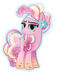 Size: 5000x6274 | Tagged: safe, artist:lincolnbrewsterfan, derpibooru exclusive, imported from derpibooru, pinkie pie, earth pony, pony, .svg available, bedroom eyes, crystal, female, happy, rainbow power, rainbow power-ified, simple background, smiling, solo, standing, transparent background, vector