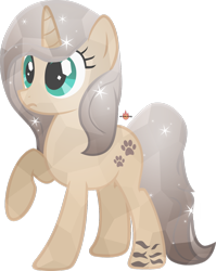 Size: 1024x1287 | Tagged: safe, artist:meteor-spark, imported from derpibooru, oc, oc only, oc:plomotte paw, crystal pony, pony, unicorn, crystallized, logo, simple background, solo, transparent background, watermark