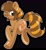 Size: 1600x1742 | Tagged: safe, artist:missbramblemele, artist:missmele-madness, imported from derpibooru, oc, oc only, oc:kazzy, earth pony, pony, black background, deviantart watermark, female, mare, obtrusive watermark, one eye closed, simple background, solo, watermark, wink