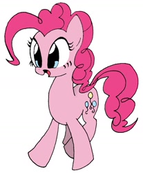 Size: 1251x1510 | Tagged: safe, artist:lemonspark, imported from derpibooru, pinkie pie, earth pony, pony, cute, diapinkes, female, mare, open mouth, pixiv, simple background, solo, white background