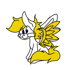 Size: 828x800 | Tagged: safe, artist:treble clefé, imported from derpibooru, oc, oc only, oc:gizmo gears, pegasus, pony, glasses, hidden cutie mark, metal wing, requested art, simple background, sitting, solo, transparent background, vector